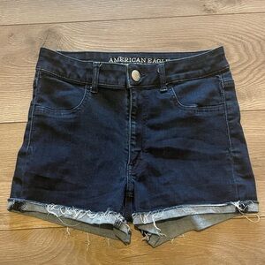 American Eagle Super Hi-Rise Shortie Jean Shorts